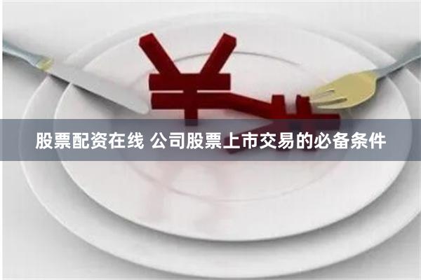 股票配资在线 公司股票上市交易的必备条件